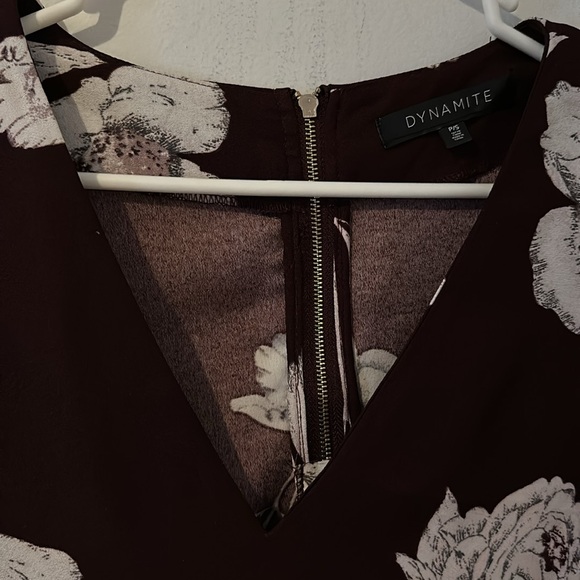 Dynamite Burgundy Oversized Straight Dress - Picture 2 of 5